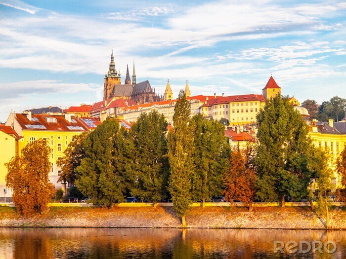 Fototapete Schloss in Prag im Herbst