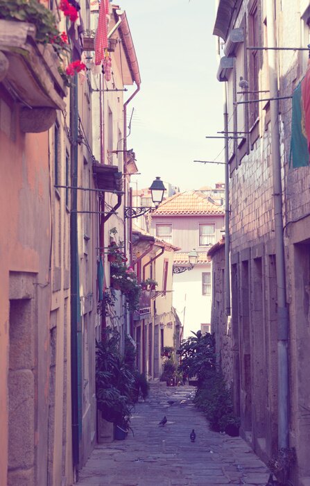 Fototapete Schmale Gasse in Portugal