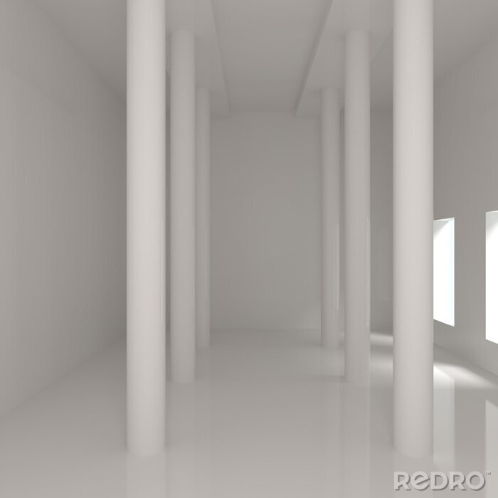 Fototapete Schmale räumliche Säulen