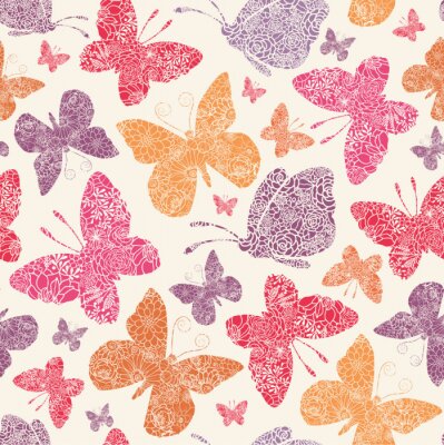 Fototapete Schmetterlinge für Mädchen bunt