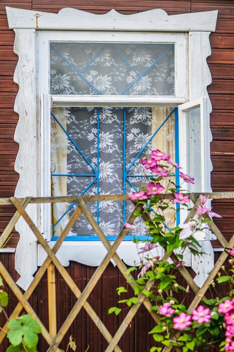 Fototapete Schmuckvoller fensterrahmen