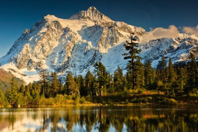Fototapete Schnee auf den Bergen