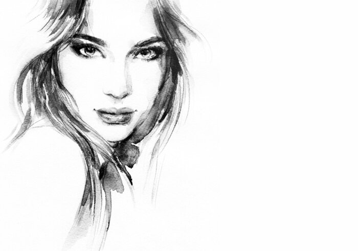 Fototapete Schöne Frau Gesicht.