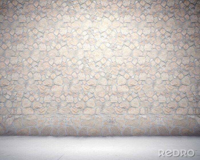 Fototapete Schöne helle Steinmauer