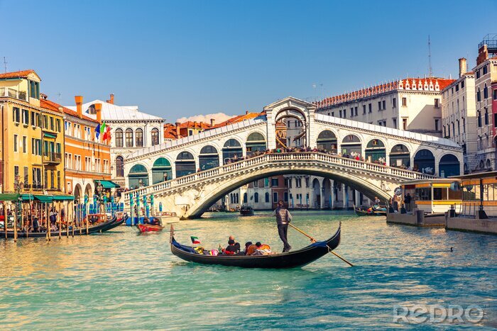 Fototapete Schöne Rialtobrücke in Venedig