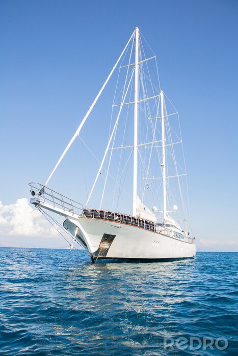 Fototapete Schönes weißes Segelschiff