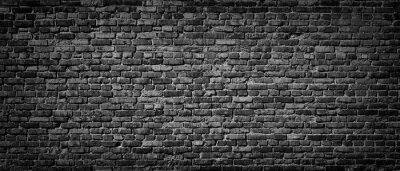Fototapete Schwarz graue Backsteinmauer