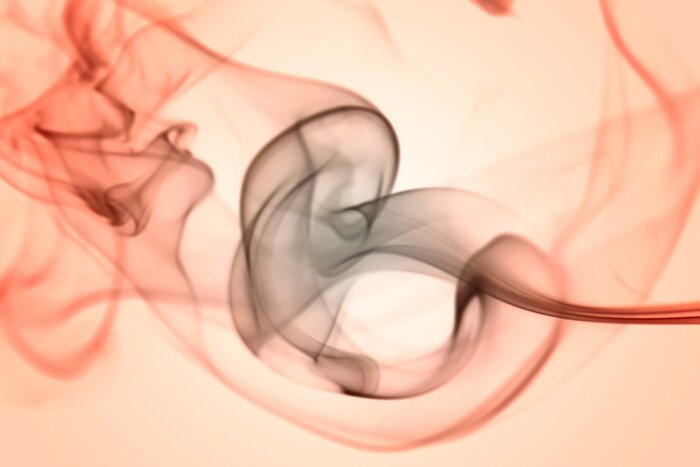 Fototapete Schwarz oranger Rauch