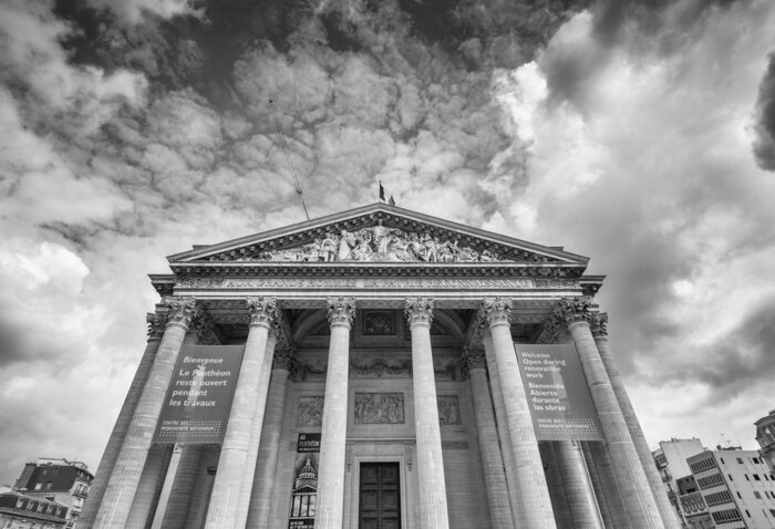 Fototapete Schwarz-weiße Architektur in Paris