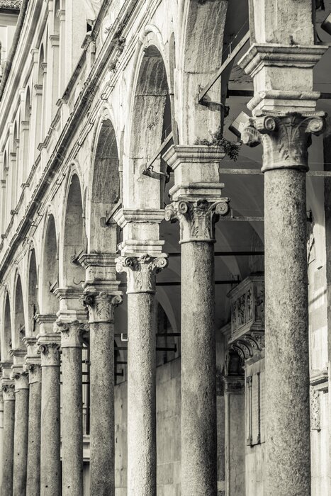 Fototapete Schwarz-weiße Arkaden