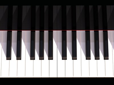 Fototapete Schwarz-weiße Klaviertastatur