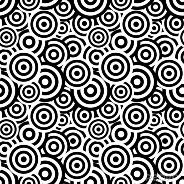 Fototapete Schwarz-weiße Spirallinien