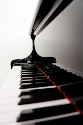 Fototapete Schwarz-weiße Tastatur von Pianino