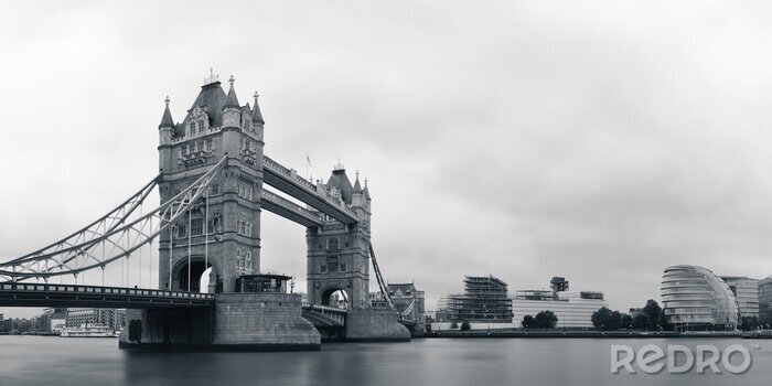 Fototapete Schwarz-weiße Tower Bridge