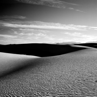 Fototapete Schwarz-weisse Wüste