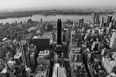 Fototapete Schwarz-weißer Blick auf New York City
