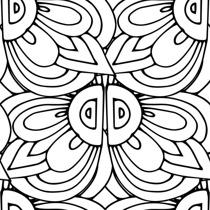 Fototapete Schwarz-weißes ethnisches Muster