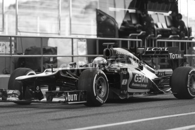 Fototapete Schwarz-weißes Foto des Boliden