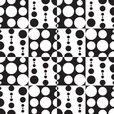 Fototapete Schwarz-weißes geometrisches Muster