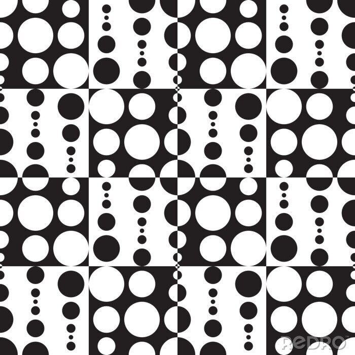 Fototapete Schwarz-weißes geometrisches Muster