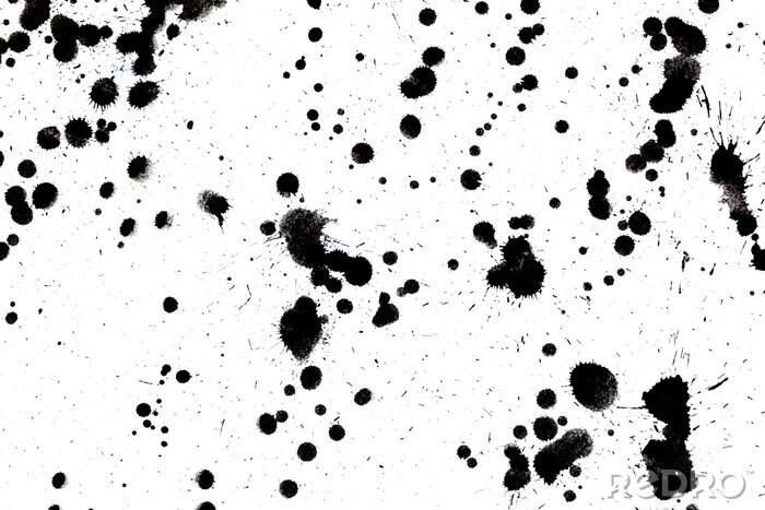 Fototapete Schwarze Flecken vor weißem Hintergrund