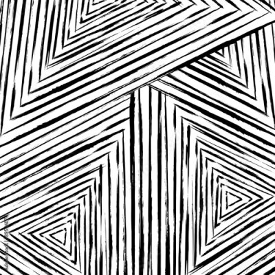 Fototapete Schwarze Linien bilden ein abstraktes Muster auf weißem Hintergrund