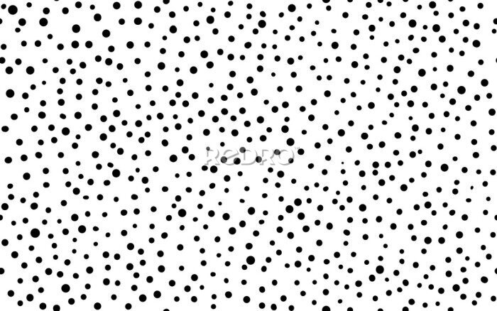 Fototapete Schwarze Punkte auf weißem Hintergrund