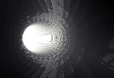 Schwarzer Glastunnel