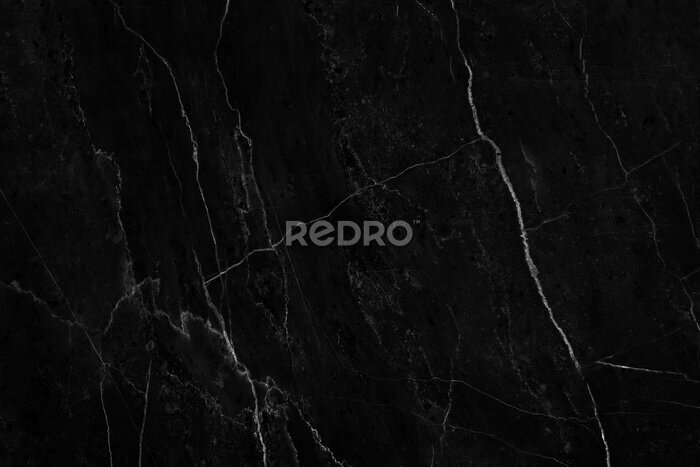 Fototapete Schwarzer Marmor mit weißen Adern