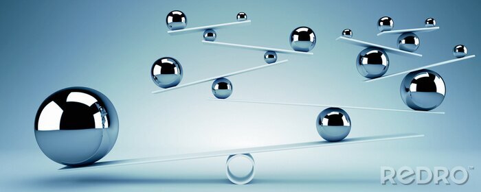 Fototapete Schwebende Kugeln