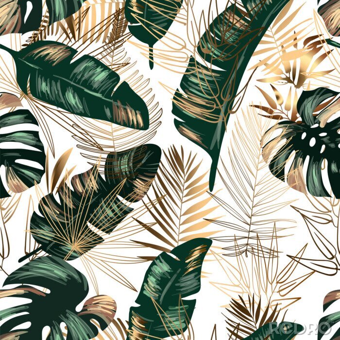 Fototapete Seamless jungle background