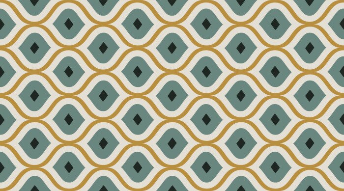 Fototapete Seamless pattern geometric. Delicate beautiful ornament.