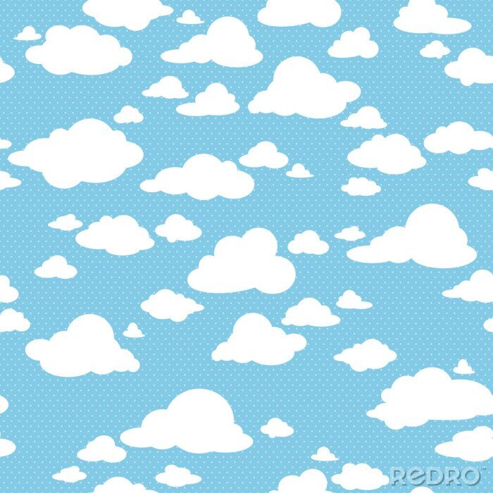 Fototapete seamless pattern with clouds