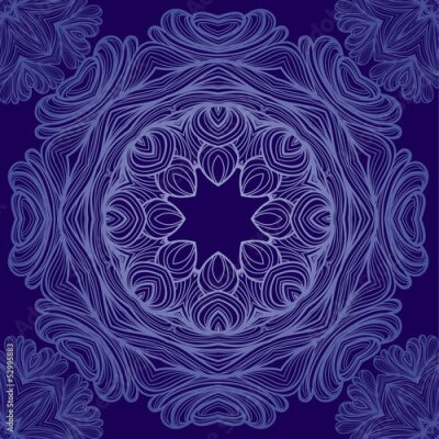 Fototapete Seamless Vektor-Ornament-Muster mit Kreisen