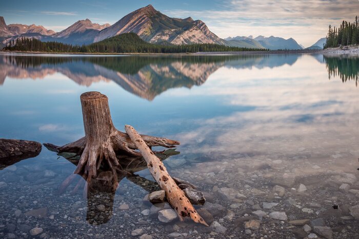 Fototapete See in Amerika im Morgengrauen