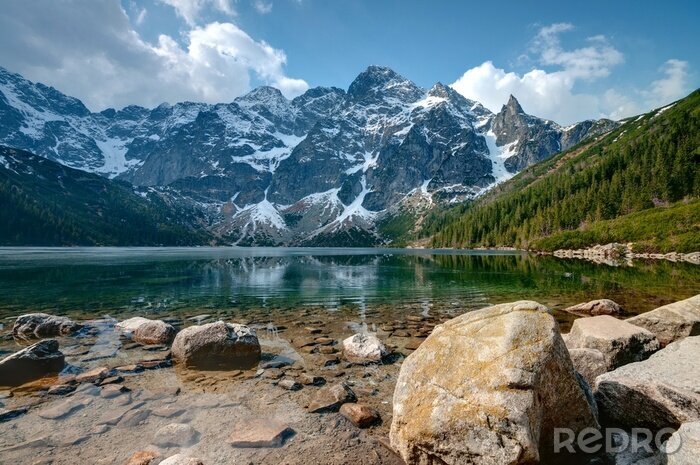 Fototapete See in polnischen Bergen