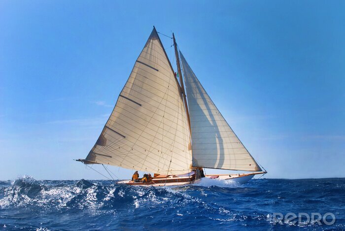 Fototapete Segelboot auf schönem Ozean