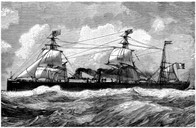 Segelboot aus dem 19. Jahrhundert