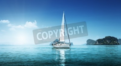 Fototapete Segelboot Blau der Umgebung