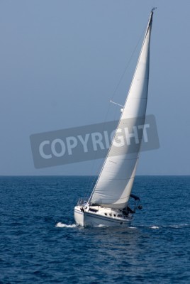 Fototapete Segelboot mit hohem Segel