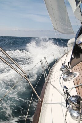 Fototapete Segelboot und Wasseransicht