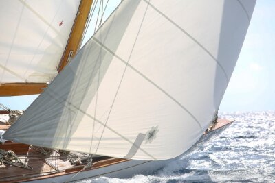 Fototapete Segelboot während des Abbiegens