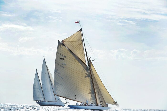 Fototapete Segelboote am schönen Tag