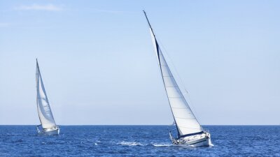 Fototapete Segelboote auf offenem See