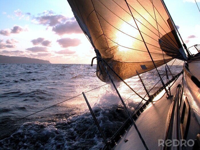 Fototapete Segeln im Morgengrauen