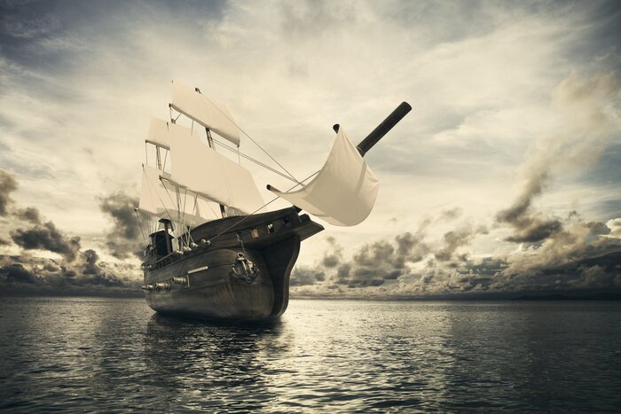 Fototapete Segelschiff auf dem Ozean