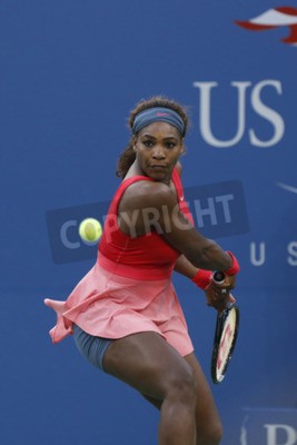 Fototapete Serena schlägt den Ball zurück