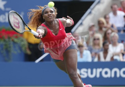 Fototapete Serena Williams vor dem Rückschlag des Balls