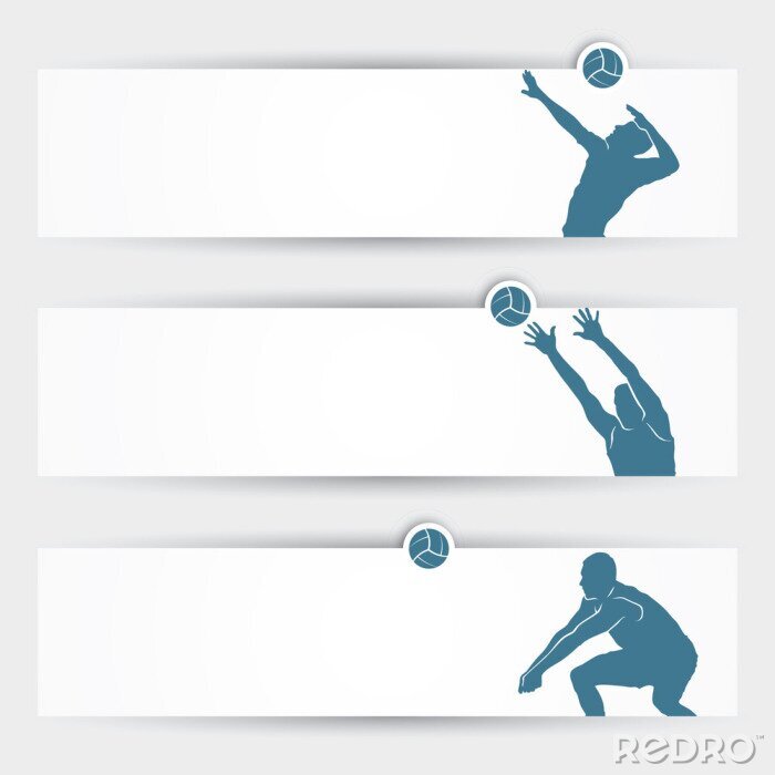Fototapete Set von Volleyball Banner