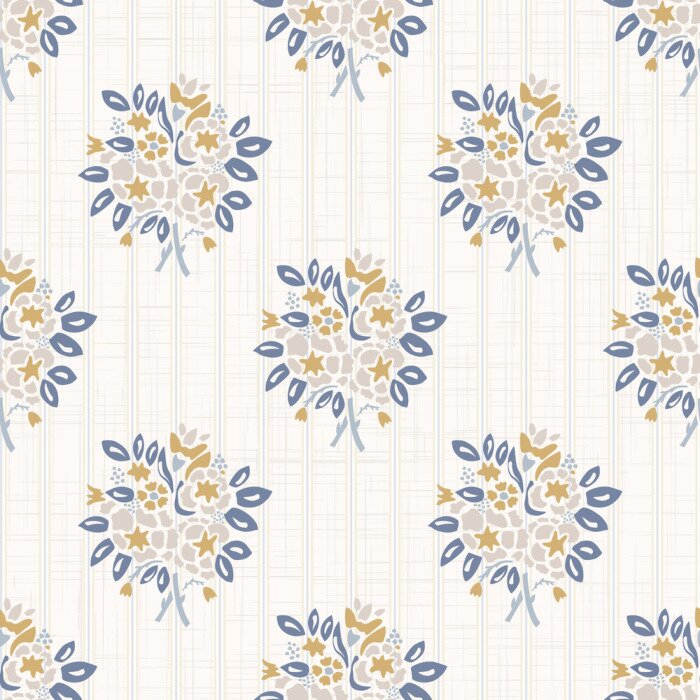 Fototapete Shabby Chic mit einem Blumenstrauss